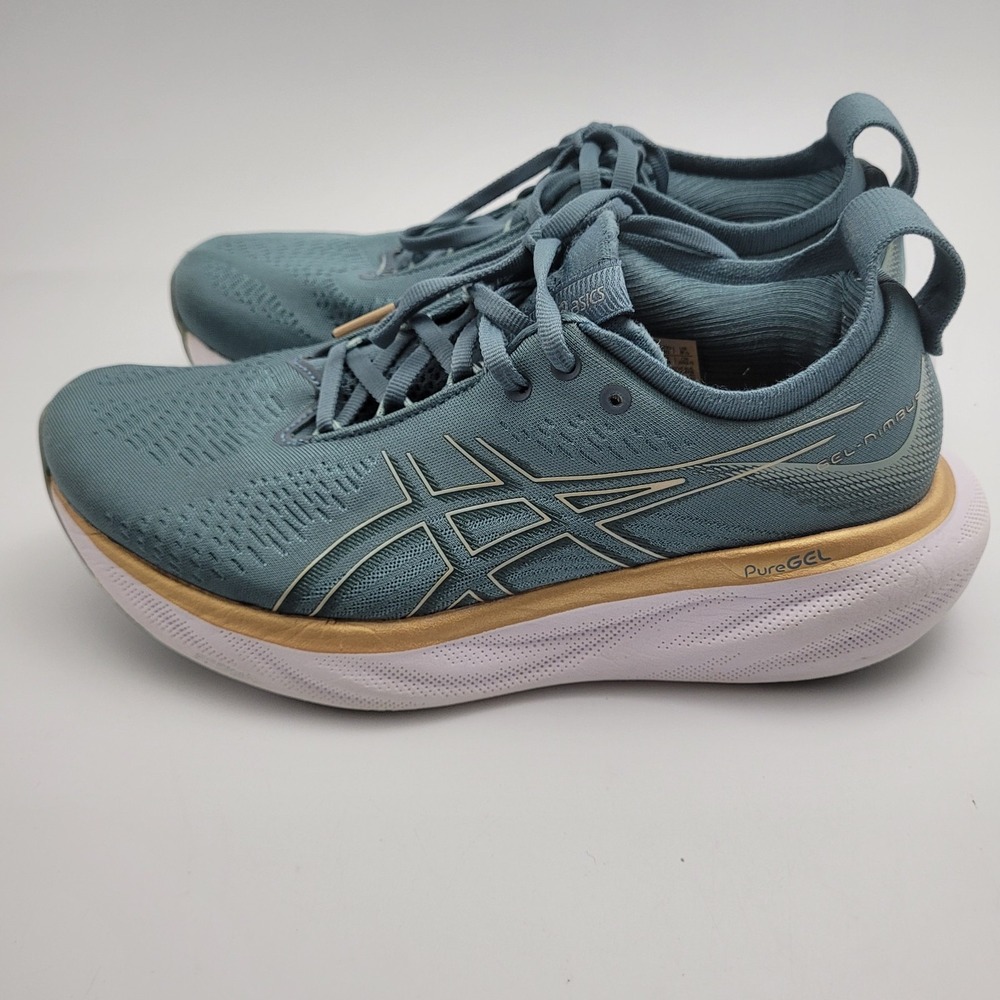 ASICS Gel-Nimbus 25 Running Shoes Women's 8.5 Trainers Foggy Teal Lace Up - Picture 6 of 14